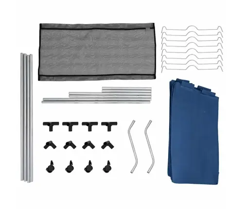 Stovas Su 4 Skalbinių Rūšiavimo Krepšiais, Mėlynas, Plienas