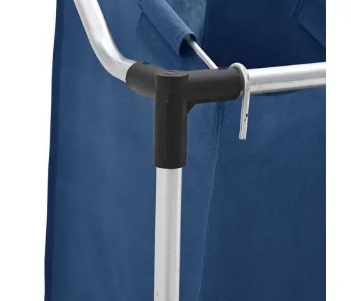 Stovas Su 4 Skalbinių Rūšiavimo Krepšiais, Mėlynas, Plienas