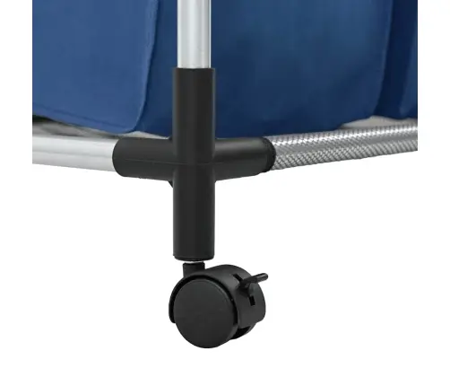 Stovas Su 4 Skalbinių Rūšiavimo Krepšiais, Mėlynas, Plienas