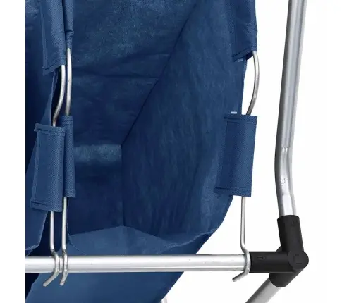 Stovas Su 4 Skalbinių Rūšiavimo Krepšiais, Mėlynas, Plienas