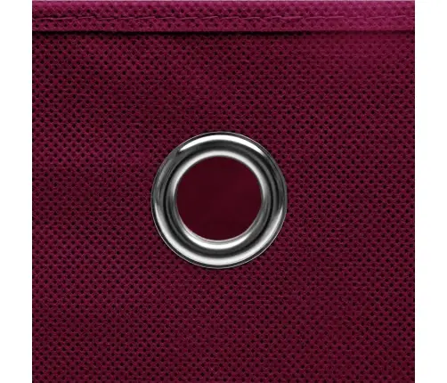 Daiktadėžės Su Dangčiais, 4Vnt., Raudonos, 32X32X32cm Audinys