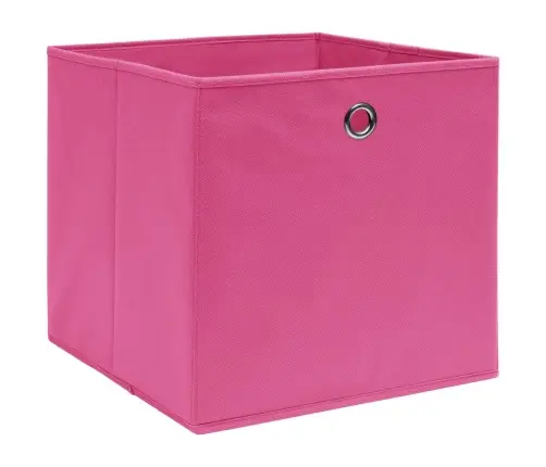 Uzglabāšanas Kastes, 4 Gab., Rozā, 32X32X32 Cm, Audums Vidaxl