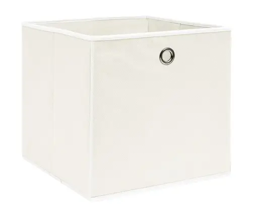 Uzglabāšanas Kastes, 4 Gab., Baltas, 32X32X32 Cm, Audums Vidaxl
