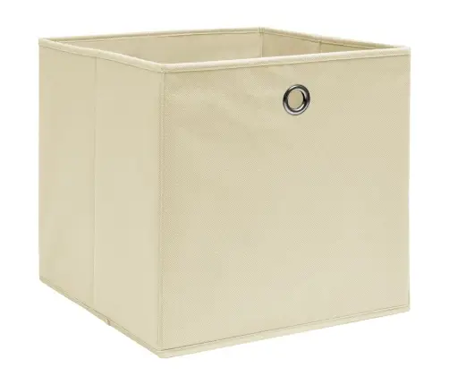 Hoiukastid 10 Tk, Kreemjas, 32 X 32 X 32 cm Kangas