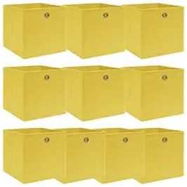 Hoiukastid 10 Tk, Kollane, 32 X 32 X 32 cm Kangas