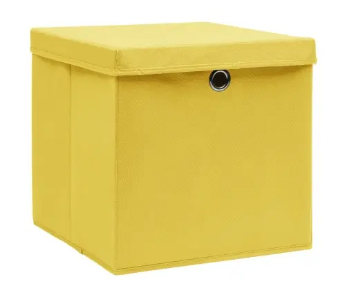Hoiukastid Kaantega 10 Tk, Kollane, 32 X 32 X 32 cm Kangas