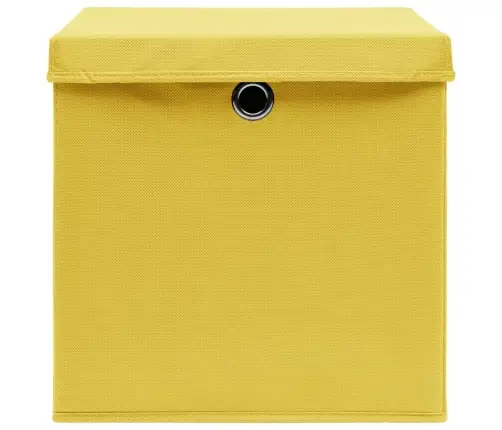 Hoiukastid Kaantega 10 Tk, Kollane, 32 X 32 X 32 cm Kangas
