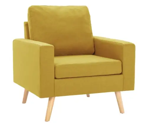 Atpūtas Krēsls, Dzeltens Audums Vidaxl