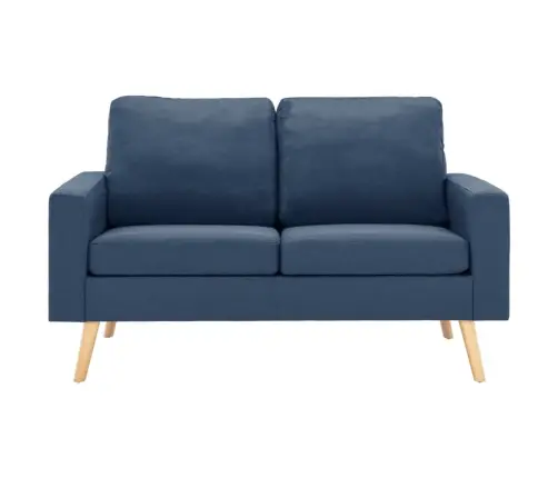 Dvivietė Sofa, Mėlynos Spalvos, Audinys