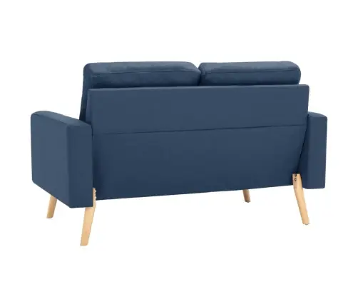 Dvivietė Sofa, Mėlynos Spalvos, Audinys