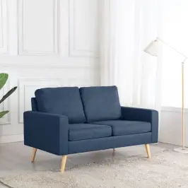 Dvivietė Sofa, Mėlynos Spalvos, Audinys