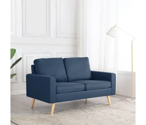 Dvivietė Sofa, Mėlynos Spalvos, Audinys