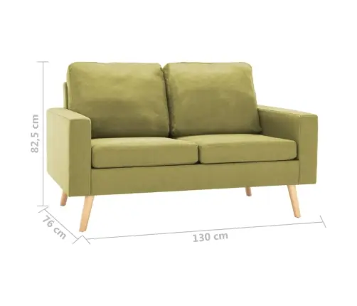 Dvivietė Sofa, Žalios Spalvos, Audinys