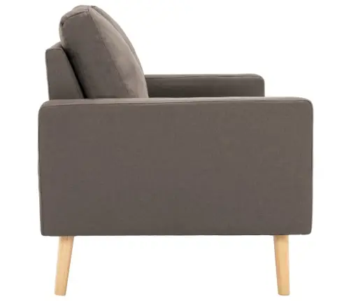 Divvietīgs Dīvāns, Pelēkbrūns Audums Vidaxl