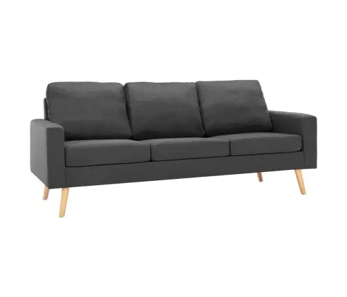 Trivietė Sofa, Tamsiai Pilkos Spalvos, Audinys