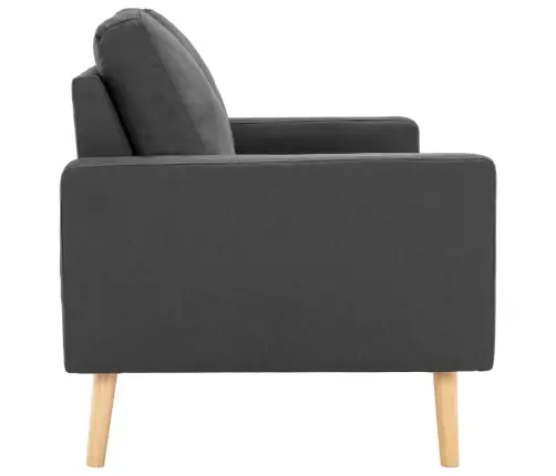 Trivietė Sofa, Tamsiai Pilkos Spalvos, Audinys