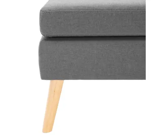 Kāju Soliņš, Gaiši Pelēks Audums Vidaxl