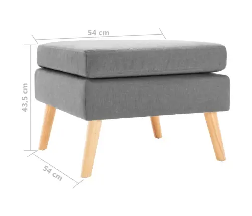 Kāju Soliņš, Gaiši Pelēks Audums Vidaxl