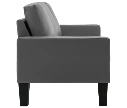 Trivietė Sofa, Pilkos Spalvos, Dirbtinė Oda
