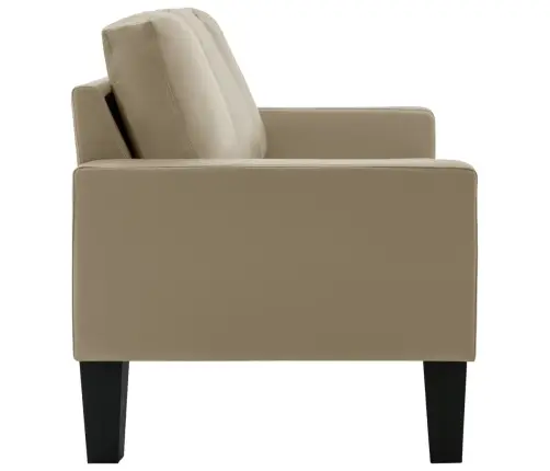 Trīsvietīgs Dīvāns, Kapučīno Krāsas Mākslīgā Āda Vidaxl