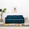 Trivietė Modulinė Sofa-Lova, Mėlynos Spalvos, Audinys