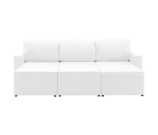 Dīvāngulta, Trīsvietīga, Pārveidojama, Balta Mākslīgā Āda Vidaxl