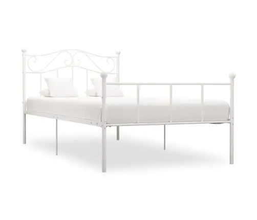 Voodiraam Valge, Metall, 90 X 200 Cm