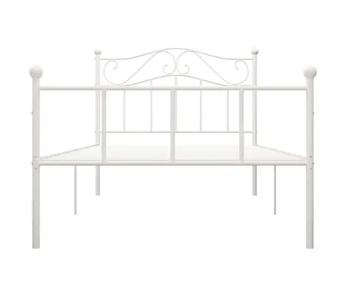 Voodiraam Valge, Metall, 90 X 200 Cm