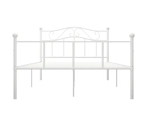 Voodiraam, Valge, Metall, 120 X 200 Cm