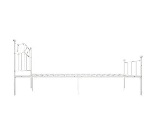 Voodiraam, Valge, Metall, 120 X 200 Cm