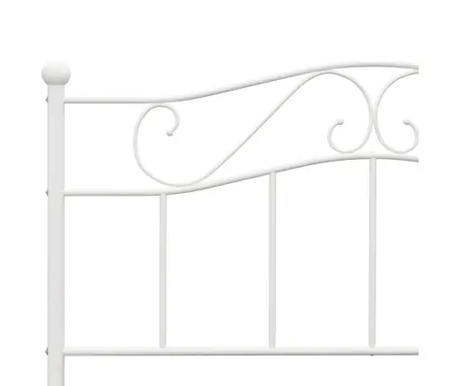 Voodiraam, Valge, Metall, 120 X 200 Cm