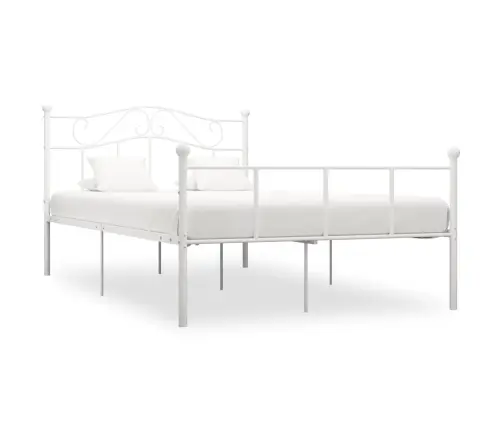 Voodiraam, Valge, Metallist, 160 X 200 Cm