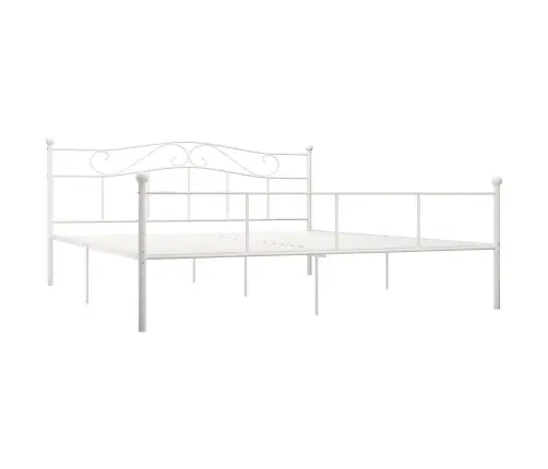 Voodiraam, Valge, Metall, 180 X 200 Cm