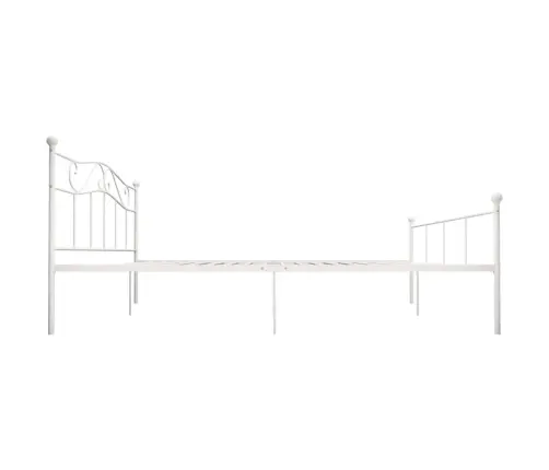 Voodiraam, Valge, Metall, 180 X 200 Cm