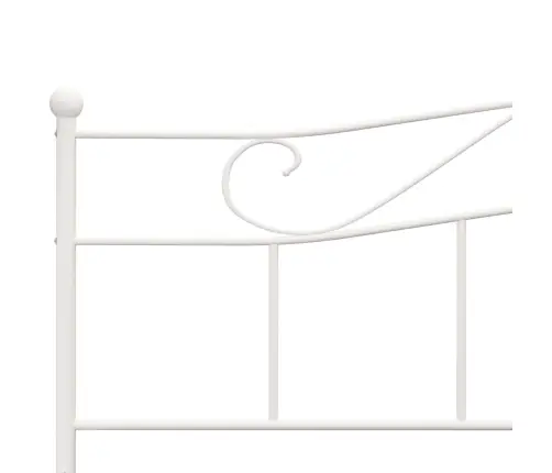 Voodiraam, Valge, Metall, 180 X 200 Cm