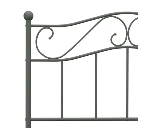 Gultas Rāmis, Pelēks Metāls, 100X200 Cm Vidaxl