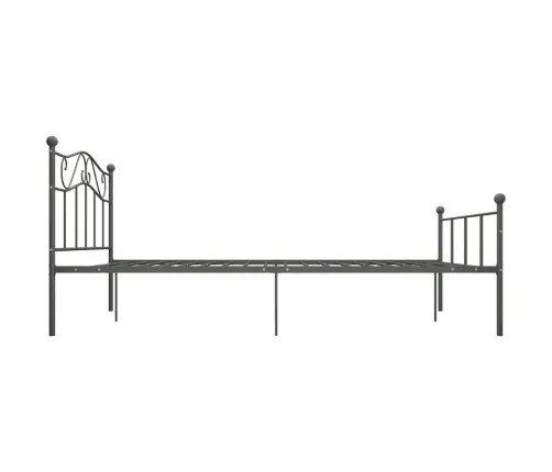 Gultas Rāmis, Pelēks Metāls, 160X200 Cm Vidaxl