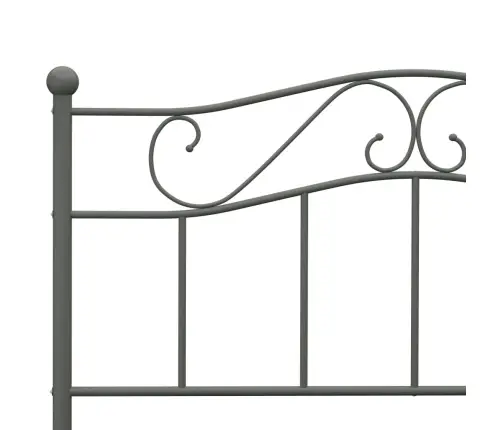 Gultas Rāmis, Pelēks Metāls, 160X200 Cm Vidaxl