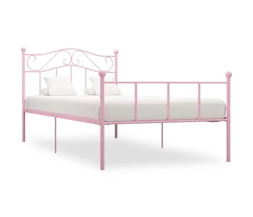 Lovos Rėmas, Rožinės Spalvos, 90X200cm Metalas