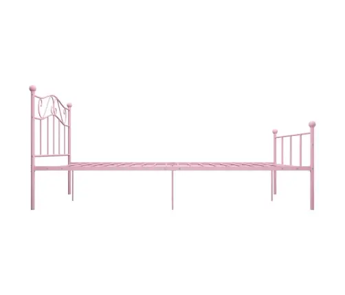 Voodiraam, Roosa, Metall, 120 X 200 Cm