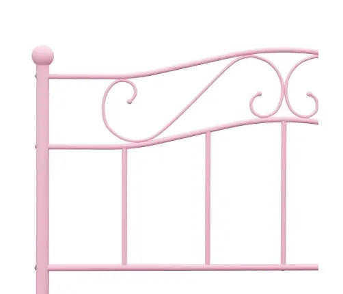 Voodiraam, Roosa, Metall, 120 X 200 Cm