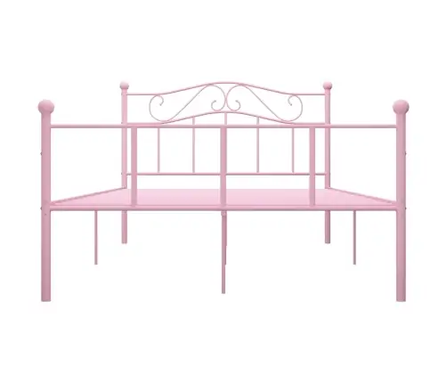 Voodiraam, Roosa, Metall, 160 X 200 Cm