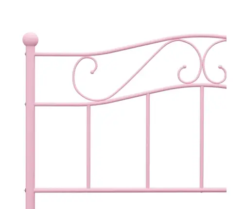 Voodiraam, Roosa, Metall, 160 X 200 Cm