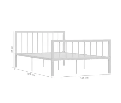 Lovos Rėmas, Baltos Spalvos, 120X200cm Metalas
