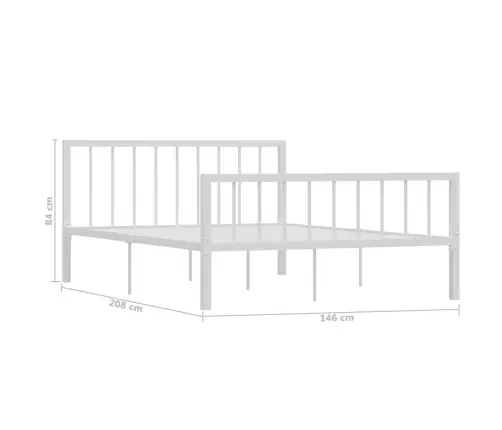 Gultas Rāmis, Balts Metāls, 140X200 Cm Vidaxl