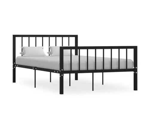 Gultas Rāmis, Melns Metāls, 120X200 Cm Vidaxl