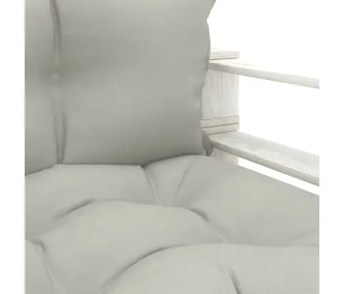 Dārza Palešu Dīvāns Ar Pelēkbrūniem Matračiem, Koks Vidaxl