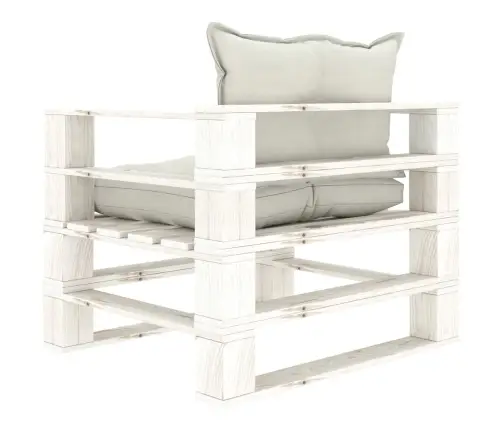 Dārza Palešu Dīvāns Ar Bēšiem Matračiem, Koks Vidaxl Dārza Palešu Dīvāns Ar Bēšiem Matračiem, Koks Vidaxl