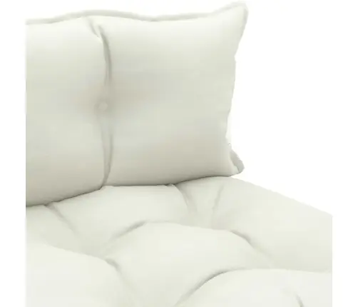 Vidējais Dārza Palešu Dīvāns Ar Bēšiem Matračiem, Koks Vidaxl