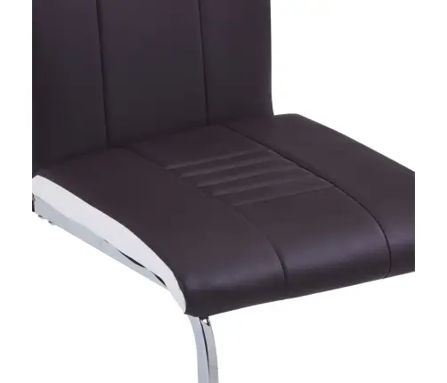 Virtuves Galds Un 4 Krēsli, Brūna Mākslīgā Āda Vidaxl